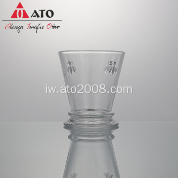זכוכית ויסקי עיצוב קלאסי כוס זכוכית צלולה
